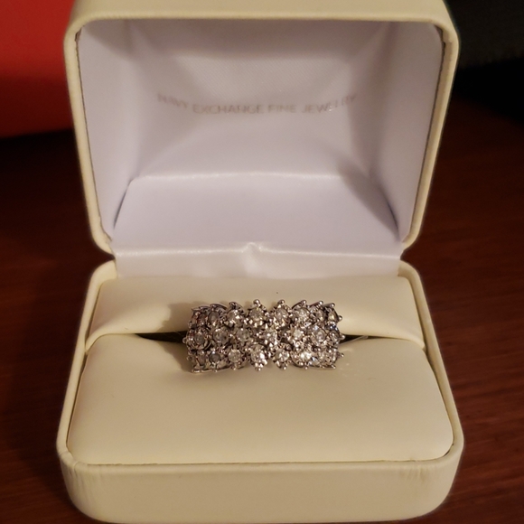 Diamond Mirage Ring sz 7 - Picture 8 of 8